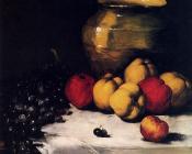 杰曼 西奥多尔 克勒门特 立波特 : A Still Life With Apples And Grapes